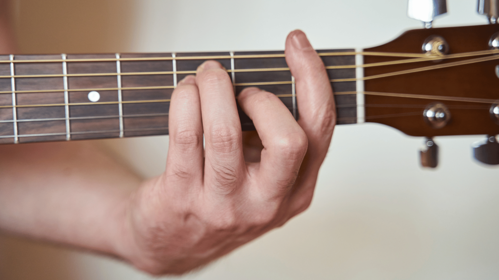 F Major guitar chord example