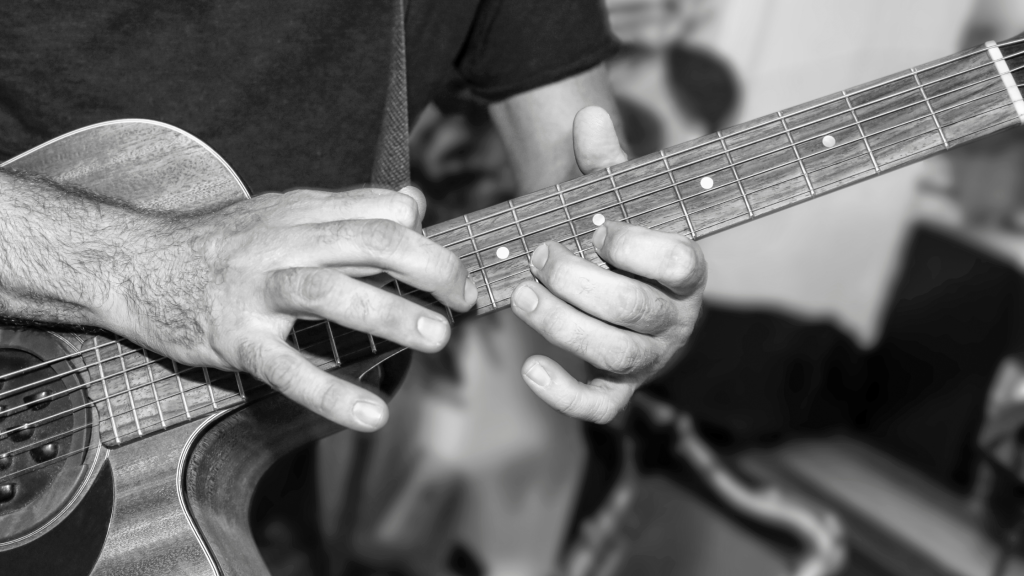 Guitar player playing solo