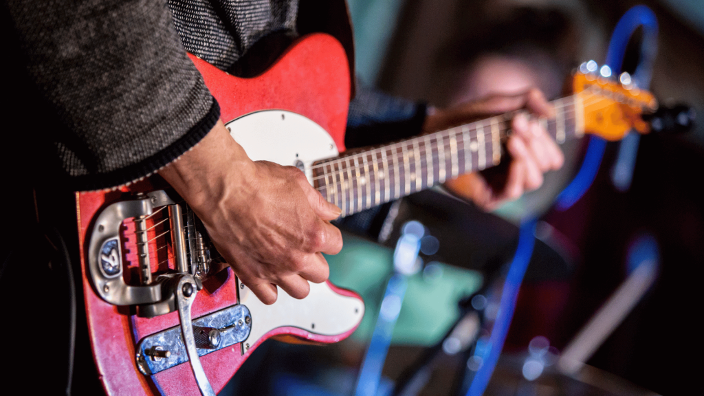 Electric guitar player