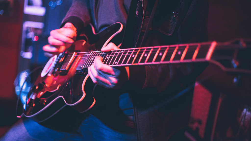 Electric guitar player