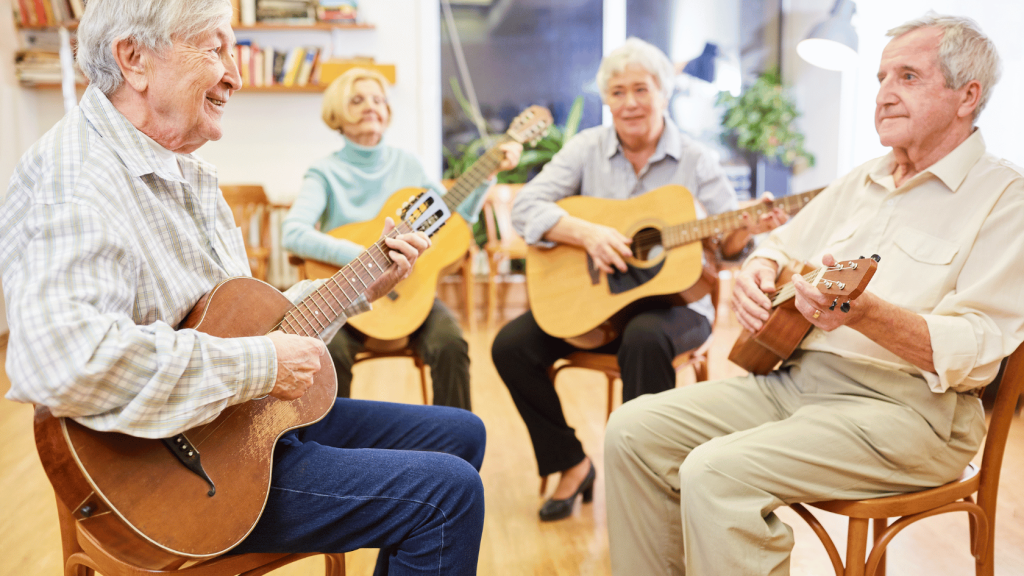 Senior guitar players