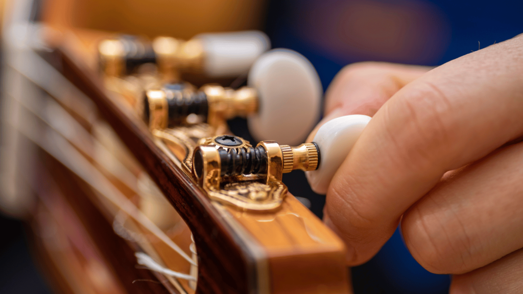Tuning a guitar