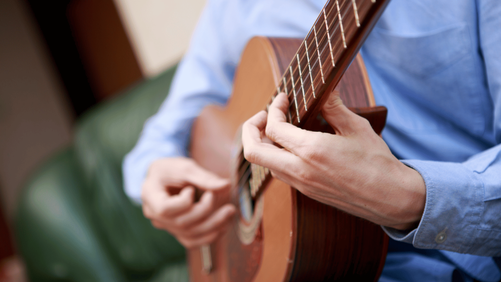 Classical guitar player