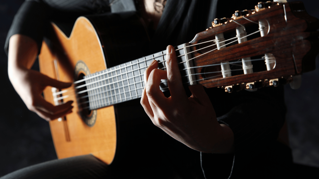 Classical guitar player