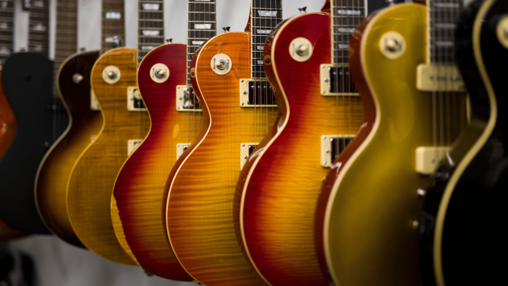 Les Paul electric guitars