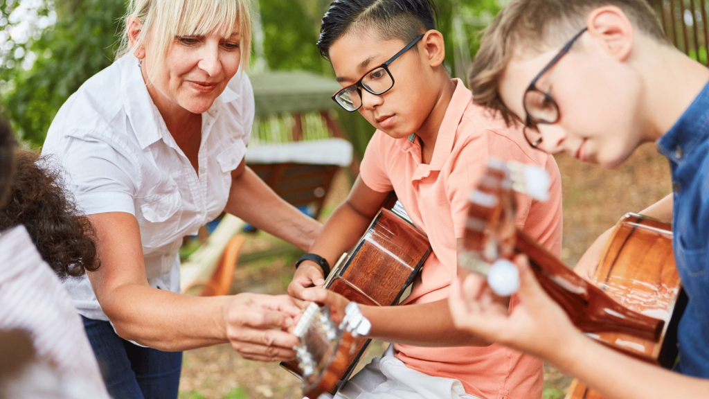 Music Instructor with students