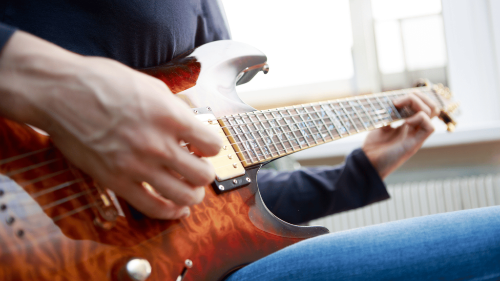 Electric guitar player